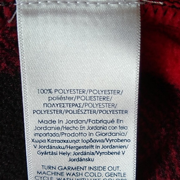 Chaps buffalo check flannel vest size PL - Picture 10 of 10